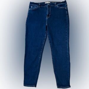 7 For All Mankind Blair High Waist Slim Kick Blue Women's Jeans Size 32
